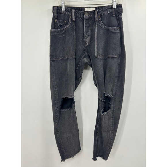Oneteaspoon Denim - OneTeaspoon Saints Jeans Womens Black Excellent Distressed Drop Crotch Size 26